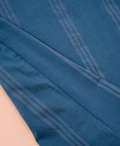 Cookies d'amore Satin Short Sleeve Top & Short PJ Set-Dark Blue