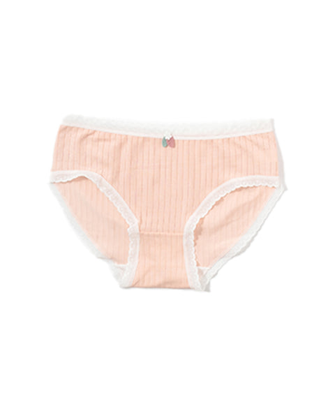 Country Style Low Waist Midi Ribbed Cotton Panties