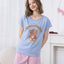 Have A Nice Day Short Sleeves Polyester Cotton Top & Shorts Sleep Set