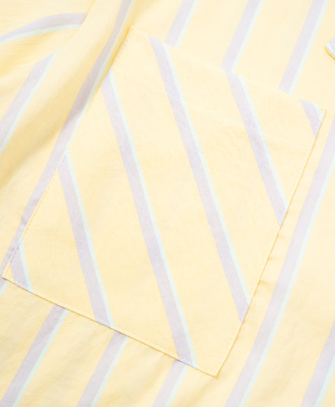 BedMood Mello No Tasks. Just Vibes Polyester PJ Short Sleeves Top & Shorts Set - Yellow