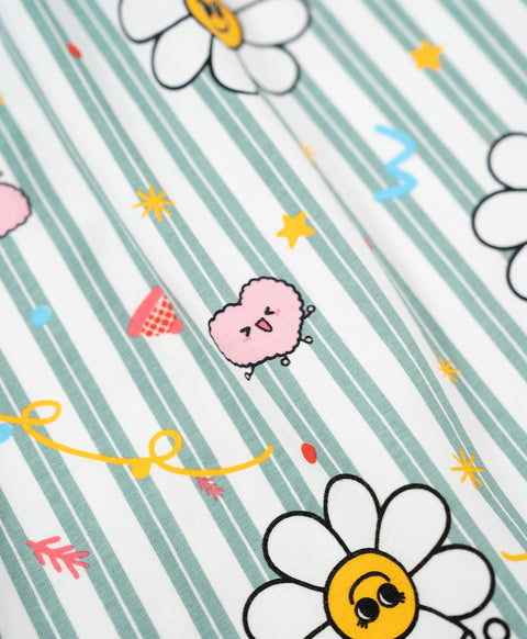 Jolly Smiley Short Sleeves PJ Top & Shorts Set