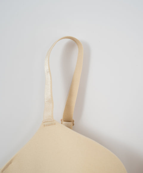 Second Skin Soft Seamless Wireless Low-Back Demi Push Up Plunge Bra