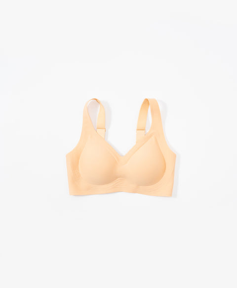 Marshmallow Kiss: Mirror Kiss V-Neck Wireless Bra with Adjustable Straps - New & Improved