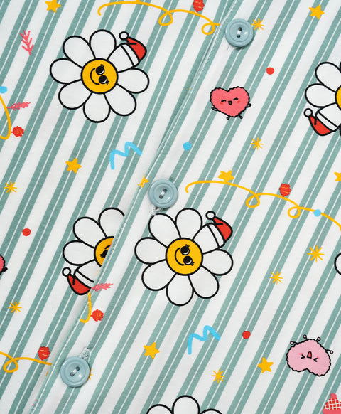 Junior Jolly Smiley Short Sleeves PJ Top & Shorts Set