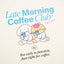 BedMood Cremo & Mello Late Morning Coffee Club Cotton Blend Long Sleeves Top & Shorts Set - Cream