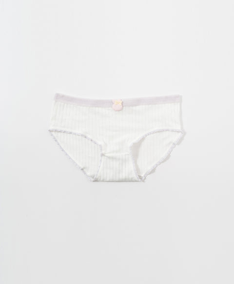 Lovely Charm Low Waist Midi Ribbed Cotton Panties