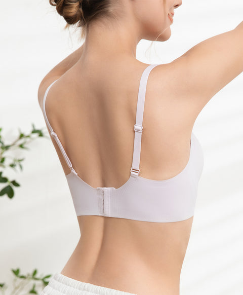 Soft Grace Wireless Clean Cut Laminated Seamless Bralette with Back Hook