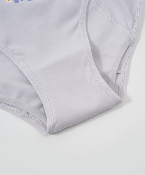 Berry Stressed Cotton Mid Waist Midi 2pcs Sanitary Panties Pack