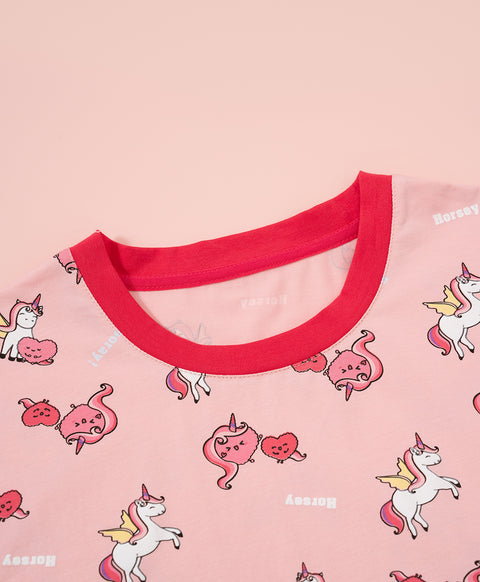 Junior Horsey Hooray! Short Sleeves Top & Pants Set