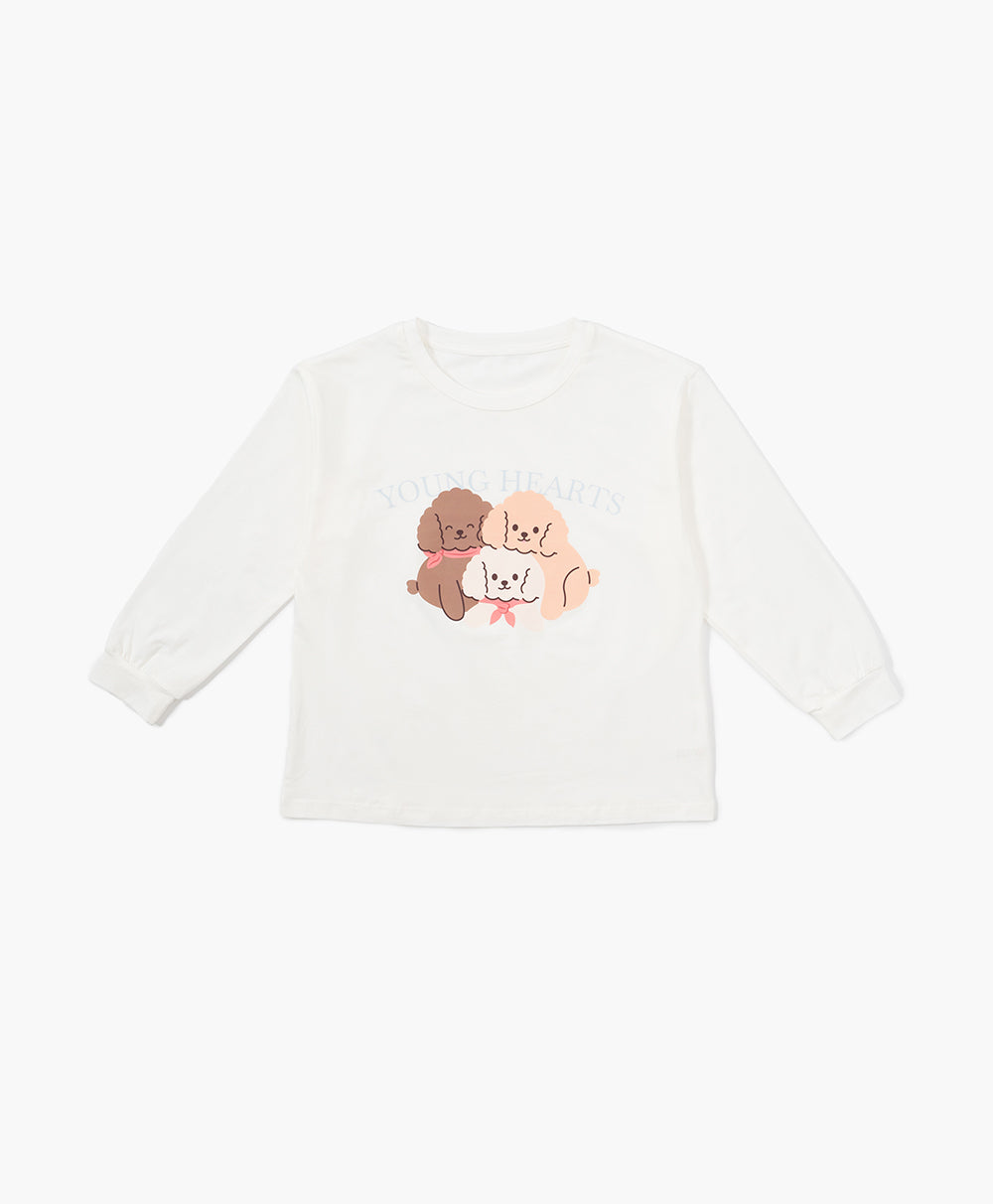 Junior Gentle Harmony Long Sleeves Top & Shorts Sleep Set