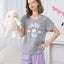 Magic Unicorn Short Sleeves Polyester Cotton Top & Shorts Sleep Set