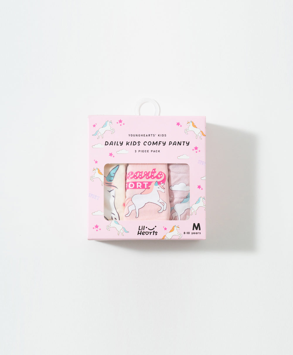 Junior Sporty Unicorn 3pcs Boxshort Panties Pack