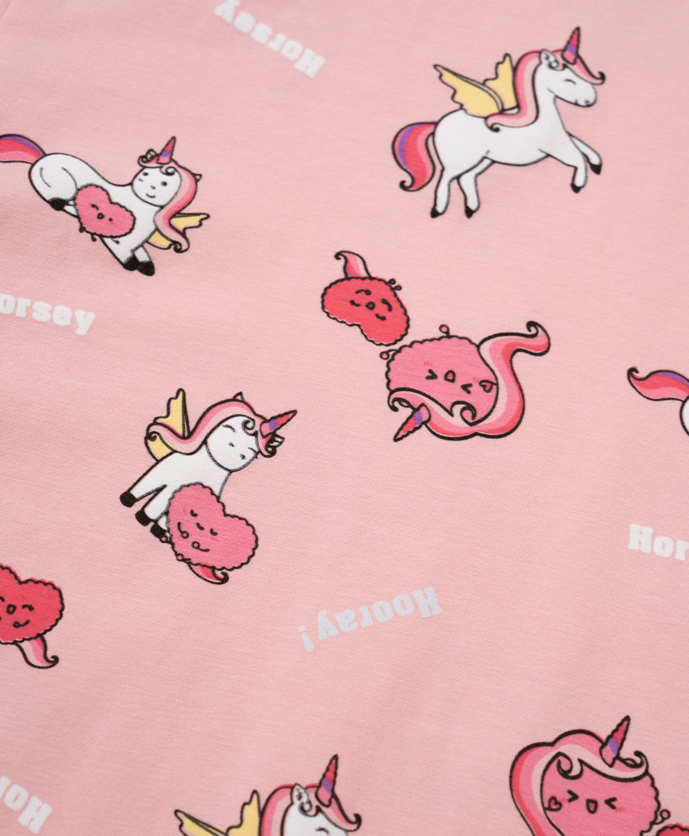 Junior Horsey Hooray! Short Sleeves Top & Pants Set