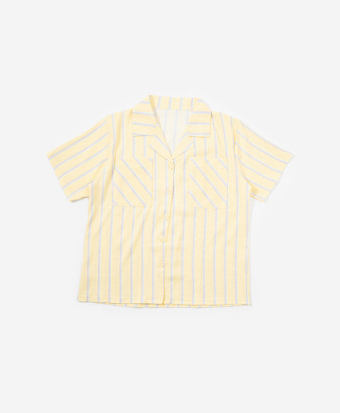 BedMood Mello No Tasks. Just Vibes Polyester PJ Short Sleeves Top & Shorts Set - Yellow