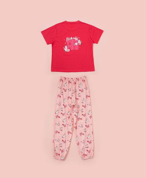 Horsey Hooray! Short Sleeves Top & Pants Set