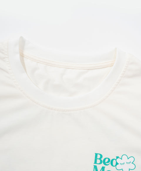 BedMood Cremo & Mello No Rush. No Rules Cotton Blend Short Sleeves Top & Long Pants Set - Green