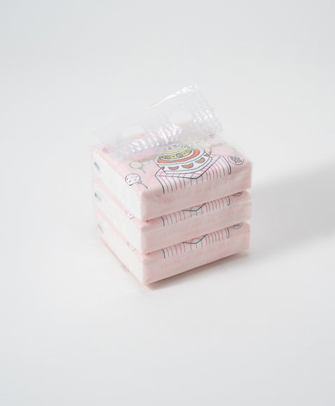 Harmony B-Day Party Mini Pouch & Graphic Tissue 3-Pack Set (3x60’s) - Set ***FREE with Purchase of Any Adult Harmony B-day Party Sleepwear