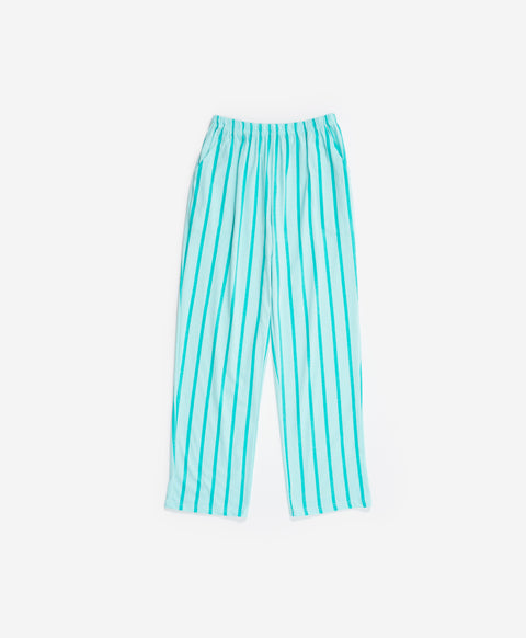 BedMood Cremo & Mello No Rush. No Rules Cotton Blend Short Sleeves Top & Long Pants Set - Green