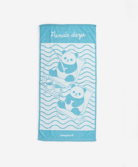 Fishing Panda Graphic Cotton Bath Towel
