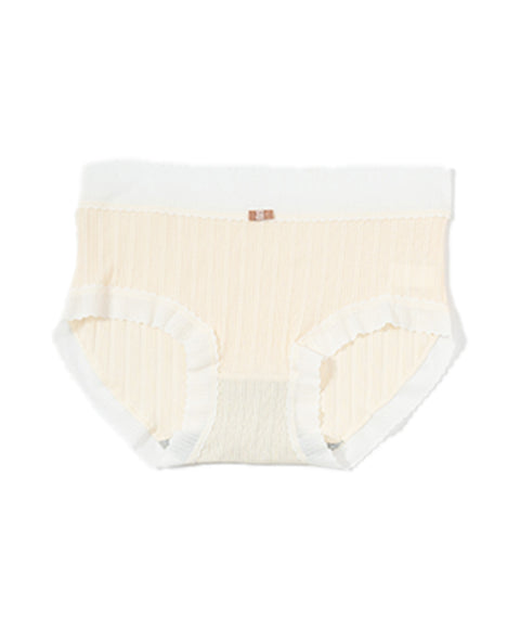 Delicate Bow Low Waist Hipster Ribbed Cotton Panties