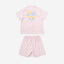 BedMood Cremo Doing Nothing Looks Good On Me Polyester PJ Short Sleeves Top & Shorts Set - Pink