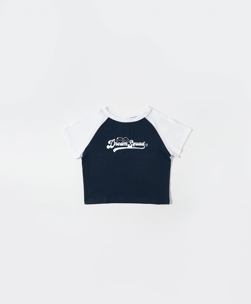 Dream Squad Raglan Tight Fit Crop Tee