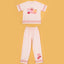 Delulu Power Hearts Short Sleeve Top & Long Pants PJ Set
