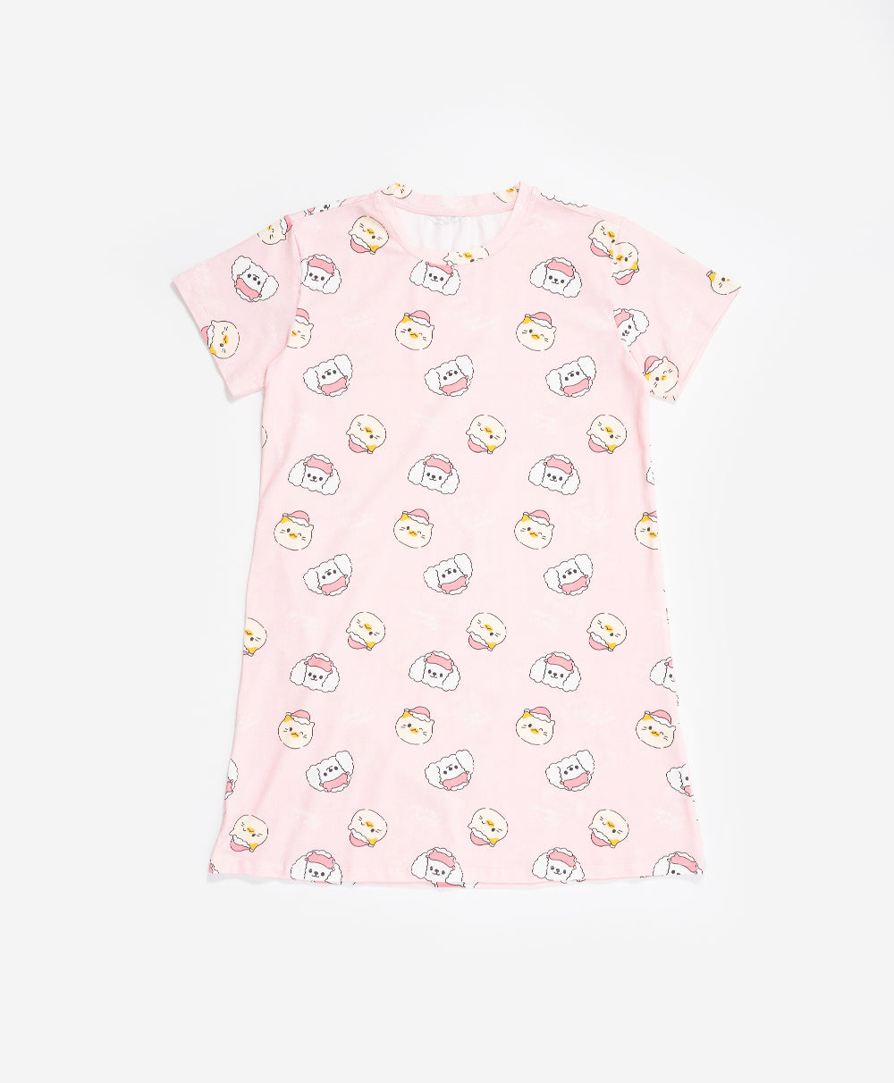 Junior Morning Harmony Short Sleeves Sleep Dress