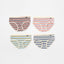 Preppy Stripes Low Waist Midi Ribbed Cotton Panties