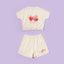 Delulu Power Hearts Short Sleeve Top & Short PJ Set