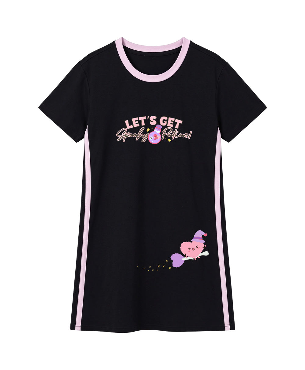 Junior Let's Get Spooky Potion Short Sleeves Sleep Dress