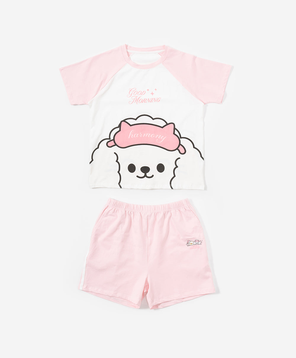 Junior Morning Harmony Short Sleeves Top & Shorts Sleep Set