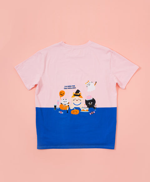 Meow-lloweeen Party Short Sleeves Top and Short Sleep Set