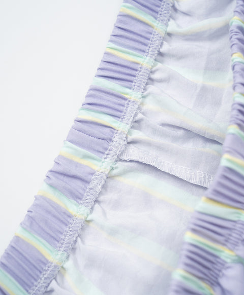 BedMood Cremo Mentally Unavailable. Physically Comfy Polyester PJ Short Sleeves Top & Shorts Set - Purple