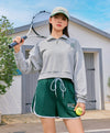 Sports Club Polo Crop Sweatshirt