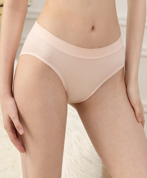 Seamless Jacquard Low Waist Midi Panties
