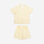 BedMood Mello No Tasks. Just Vibes Polyester PJ Short Sleeves Top & Shorts Set - Yellow