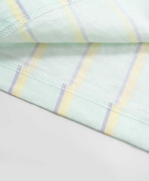 BedMood Cremo Currently Busy Doing Nothing Polyester PJ Short Sleeves Top & Shorts Set - Green