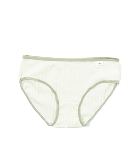Autumn Touch Low Waist Midi Ribbed Cotton Panties