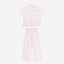 BedMood Cremo & Mello Join The Late Morning Coffee Club Polyester PJ Short Sleeves Top & Long Pants Set - Pink