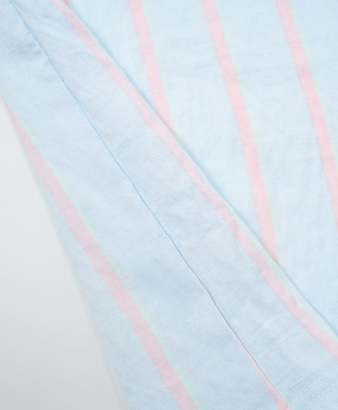 BedMood Mello Nothing Scheduled. Don't Ask. Polyester PJ Short Sleeves Top & Shorts Set - Blue