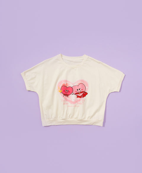 Delulu Power Hearts Short Sleeve Top & Short PJ Set