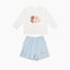 Junior Gentle Harmony Long Sleeves Top & Shorts Sleep Set