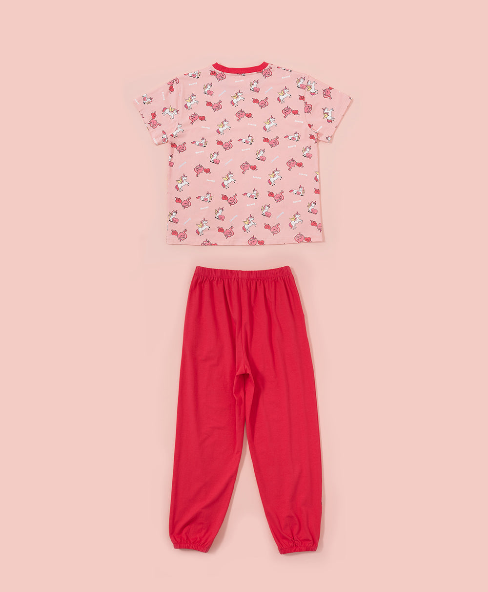 Junior Horsey Hooray! Short Sleeves Top & Pants Set