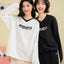 Peekaboo V- neck Oversized Sweatshirt