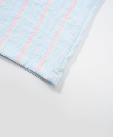 BedMood Mello Nothing Scheduled. Don't Ask. Polyester PJ Short Sleeves Top & Shorts Set - Blue