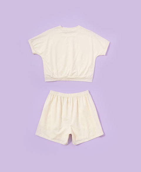 Delulu Power Hearts Short Sleeve Top & Short PJ Set