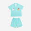 BedMood Cremo & Mello I'm in Bed Mood Polyester PJ Short Sleeves Top & Shorts Set - Green