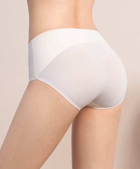 Belly Away Light Tummy Control Laminated Mid Waist Hipster Panties