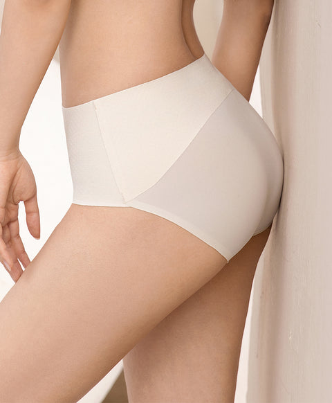 Belly Away Light Tummy Control Laminated Mid Waist Hipster Panties